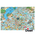 Puzzle Comic Diset 3000 Pcs - No Parque Aquático