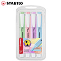 Marcador Fluorescente Stabilo Swing Cool Pastel c/ 4 Cores
