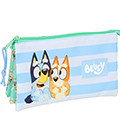 Estojo Escolar Safta Bluey Sisters c/ 3 Fechos Estojo Escolar Safta Bluey Sisters c/ 3 Fechos