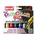 Guache Sólido Instant Playcolor One Metallic 6 Cores