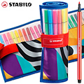 Marcadores de Feltro Stabilo Pen 68 Arty Estojo c/ 25 Cores