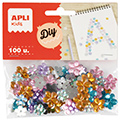 Pedras Acrílicas em Forma de Flores Apli 100 Pcs
