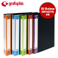 Portfólio A4 com 20 Bolsas Grafoplás XS