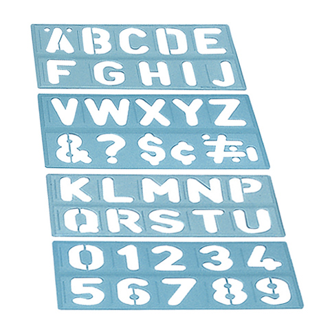 Escantilhão de Letras e Números c/ 100 mm - Clique na imagem para fechar