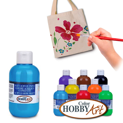 Tinta para Tecido Color Hobby Art 250 ml - Azul - Clique na imagem para fechar