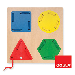 Jogo de Enfiar Formas Geométricas Goula 55016