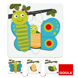 Puzzle 3 Níveis Borboleta Goula 53121