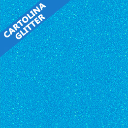Cartolina com Glitter 50x65 Azul Claro