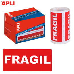 Etiquetas Adesivas em Rolo Apli "Fragil"