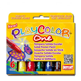 Guache Sólido Instant Playcolor One 6 Cores