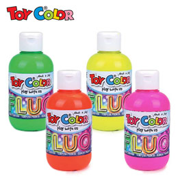 Guache Escolar Toy Color 250 ml Cores Fluorescentes