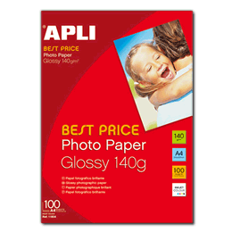 Papel Fotográfico Apli Best Price A4 140g 100Fls