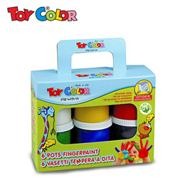 Tempera a Dita Toy Color 80 ml x 6 Cores