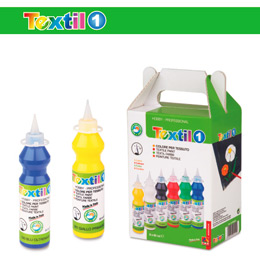 Pack Tinta para Tecidos Textil1 c/ 6 x 80 ml